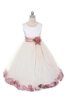 Abito da Cerimonia Bambini Senza Maniche con Increspature radiosa A-Line in Tulle Naturale - 5