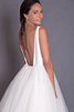 Abito da Sposa Senza Maniche sexy con Seghettato A Terra A-Line in Tulle - 4