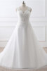 Abito da sposa con perline splendente a-line naturale a sala con applique - 1