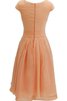 Robe demoiselle d'honneur plissé naturel avec gradins en chiffon a-ligne - 9