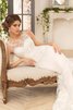 Abito da Sposa in pizzo con Applique Naturale Senza Maniche Tondo sensuale - 1