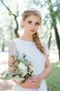Juwel Ausschnitt kurze Ärmeln prächtiges Brautkleid mit Blume mit Bordüre - 5