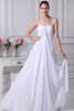 Robe de mariée simple nature sans empire ruché de col en cœur - 1