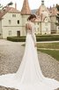 Abito da Sposa originale in Chiffon Tubino con Perline Buco Della Serratura Schiena decorato - 3