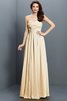 Robe demoiselle d'honneur longue de princesse jusqu'au sol fermeutre eclair en satin - 6