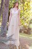 Robe de mariée nature plissage textile en tulle avec perle avec sans manches - 3