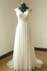 Queen Anne Chiffon Strand extravagantes Brautkleid mit Gürtel mit Bordüre - 1