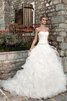 Abito da Sposa Ball Gown in Organza con Perline Romantico con Increspature A-Line - 1