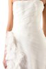 Abito da Sposa Spazzola Treno Naturale senza strap A-Line Senza Maniche con Increspature - 4