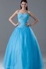 Robe de quinceanera col ras du cou cordon de mode de bal ruché col en forme de cœur - 1