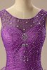 Satin Ärmelloses Perlenbesetztes plissiertes bodenlanges Quinceanera Kleid mit Stickerei - 3