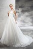 Reißverschluss Ärmelloses Duchesse-Linie Luxus Brautkleid mit Schleife - 4