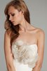 Abito da Sposa Naturale in Organza Sirena con Fiore in Raso senza strap - 4