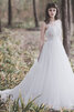 Abito da sposa allacciato a terra speciale a-line in tulle conotta - 5