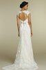 Robe de mariée sexy appliques de col entaillé gaine ceinture - 2