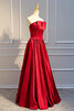 Leuchtenden Satin Schlichtes Glamouröses Ballkleid mit Natürlicher Taille - 4