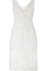 Robe de mariée vintage plissé informel de col en v appliques - 5