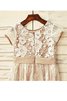 Robe de cortège enfant naturel avec fleurs fermeutre eclair ligne a de princesse - 4