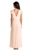 Robe demoiselle d'honneur elégant romantique simple de col en v a-ligne - 5