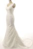 Robe de mariée en chiffon textile taffetas en satin de sirène decoration en fleur - 1