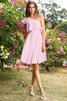 Abito da Damigella Senza Maniche Principessa Mini in Chiffon A-Line - 22