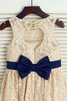 Robe de cortège enfant longue manche nulle ligne a fermeutre eclair encolure ronde - 5