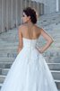 Abito da Sposa Coda A Strascico Cappella Lusso con Applique Senza Maniche Ball Gown - 6