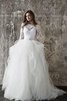 Abito da Sposa con Cascata Volant Ball Gown a Spiaggia classico stravagante con Increspature - 2