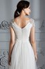 Robe de mariée a-ligne avec manche courte de princesse v encolure en tulle - 8