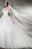 Abito da sposa senza maniche ball gown sensuale in raso medievale scintillante - 6