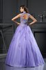 Abito Quinceanera Ball Gown Lunghi Allacciato Lupetto A Terra - 2