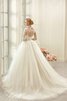 Abito da Sposa con Maniche Lunghe stravagante conservatore decorato Ball Gown favola - 3