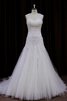 Robe de mariée distinguee grandiose textile en tulle avec zip avec cristal - 1