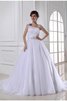 Abito da Sposa con Perline Monospalla Senza Maniche in Raso Ball Gown - 1