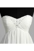 Robe de mariée luxueux simple plissé avec perle manche nulle - 5