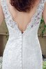 Robe de mariée sexy larges bretelles encolure ronde de traîne courte sans ceinture - 3