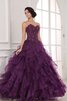 Abito dal Dolce Sedici A-Line Cuore con Perline in Organza con Increspature Ball Gown - 1