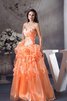 Abito Quinceanera con Increspature con Fiore Ball Gown Cuore con Applique - 6