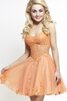 Abito Homecoming lusso in Tulle Moderno Schiena Nuda Cerniera A-Line - 1