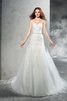 Robe de mariée classique de fourreau manche nulle de col en cœur avec zip - 3