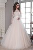 Abito da Sposa con Nastro A-Line sogno in Pizzo Elegante con Bottone - 1