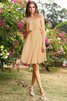 Abito da Damigella Senza Maniche Principessa Mini in Chiffon A-Line - 12