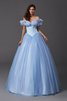 Abito Quinceanera Lungo con Perline Ball Gown Fuori dalla spalla A Terra - 3