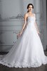 Abito da Sposa a Spiaggia Ball Gown Senza Maniche Coda A Strascico Corto Elegante - 4