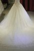 Abito da Sposa Cuore Romantico Coda A Strascico Corto Elegante con Perline in Tulle - 4