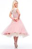 Robe demoiselle d'honneur intemporel luxueux en satin textile en tulle decoration en fleur - 2