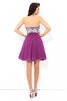 Prinzessin Normale Taille Chiffon Mini Cocktailkleid mit Reißverschluss - 2