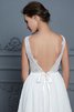 Abito da sposa con fiocco schiena nuda con piega tondo con increspature attraente - 8