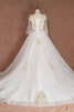 Abito da sposa in tulle principessa in pizzo a sala unico con applique - 2