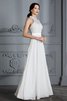 Abito da Sposa A Terra Senza Maniche Principessa in Chiffon Naturale - 5